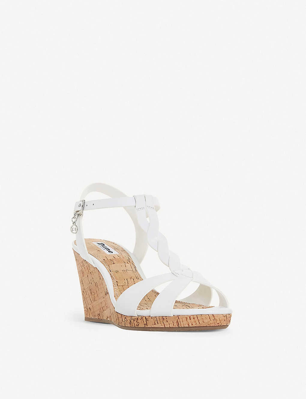 DUNE Koala Leather Wedge Sandals For Womens White-leather 4 DUNE Koala Leather Wedge Sandals For Womens White-leather - Image 2