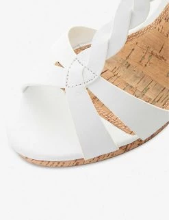 DUNE Koala Leather Wedge Sandals For Womens White-leather 9 DUNE Koala Leather Wedge Sandals For Womens White-leather -Dune London Sales Store unnamed file 1428