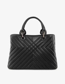 DUNE Doria Quilted Faux-leather Tote For Womens Black-plain Synthetic -Dune London Sales Store unnamed file 1458