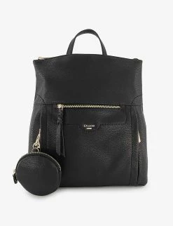DUNE Dartmoor Coin-purse Faux Leather Backpack For Womens Black-plain Synthetic -Dune London Sales Store unnamed file 1468