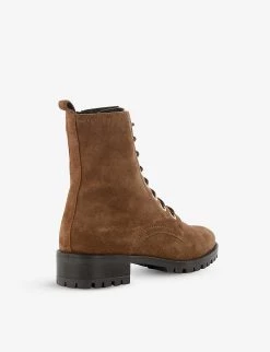 DUNE Prestone Lace-up Suede Leather Boots For Womens Taupe-suede -Dune London Sales Store unnamed file 1495