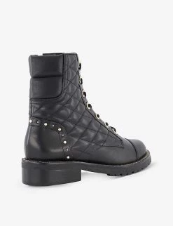 DUNE Pampas Pearl-detail Leather Lace-up Ankle Boots For Womens Black-leather -Dune London Sales Store unnamed file 1500