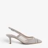 DUNE Diana Slingback Mesh-panel Glittered Textile Courts For Womens Silver-fabric 2 DUNE Diana Slingback Mesh-panel Glittered Textile Courts For Womens Silver-fabric -Dune London Sales Store unnamed file 1522