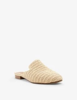 DUNE Grecian Backless Crochet Mules For Womens Natural-fabric -Dune London Sales Store unnamed file 1539