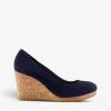 DUNE Annibell Wedge Suede Courts For Womens Navy-suede -Dune London Sales Store unnamed file 1542
