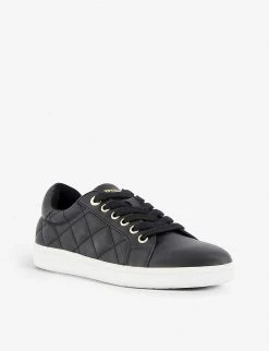 DUNE Excited Quilted-leather Low-top Trainers For Womens Black-leather 9 DUNE Excited Quilted-leather Low-top Trainers For Womens Black-leather -Dune London Sales Store unnamed file 1549