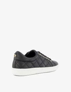 DUNE Excited Quilted-leather Low-top Trainers For Womens Black-leather 10 DUNE Excited Quilted-leather Low-top Trainers For Womens Black-leather -Dune London Sales Store unnamed file 1550
