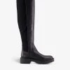 DUNE Stretch-panel Knee-high Boots For Womens Black-leather -Dune London Sales Store unnamed file 157