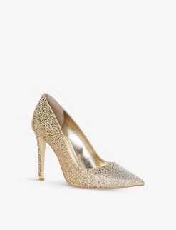 DUNE Bedazzler Embellished Courts For Womens Silver-synthetic -Dune London Sales Store unnamed file 1573
