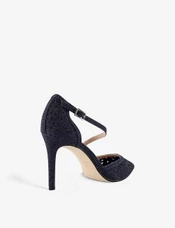 DUNE Danae Laser Cut Woven Courts For Womens Navy-fabric -Dune London Sales Store unnamed file 1584