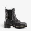 DUNE Part Quilted Leather Chelsea Boots For Womens Black-leather -Dune London Sales Store unnamed file 1586