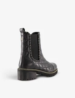 DUNE Part Quilted Leather Chelsea Boots For Womens Black-leather -Dune London Sales Store unnamed file 1589