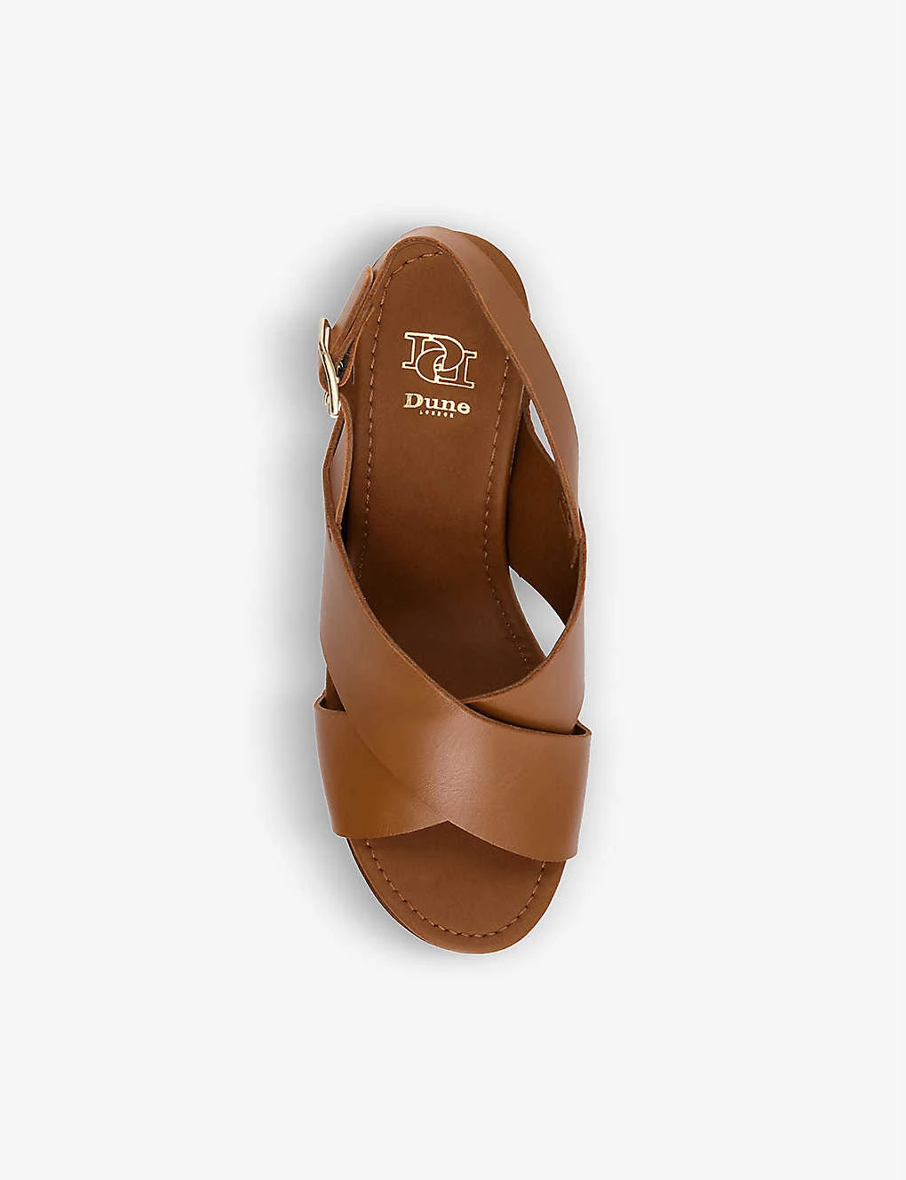 DUNE Jingers Cross-strap Leather Clogs For Womens Tan-leather 4 DUNE Jingers Cross-strap Leather Clogs For Womens Tan-leather - Image 2