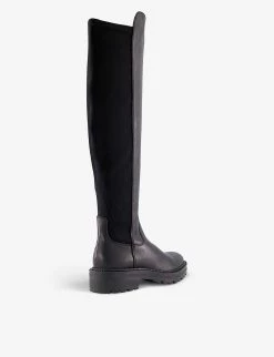 DUNE Stretch-panel Knee-high Boots For Womens Black-leather -Dune London Sales Store unnamed file 160