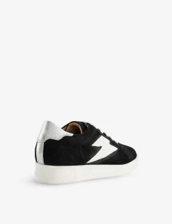 DUNE Energised Lightning Bolt-motif Nubuck Leather Trainers For Womens Black-nubuck 10 DUNE Energised Lightning Bolt-motif Nubuck Leather Trainers For Womens Black-nubuck -Dune London Sales Store unnamed file 1645