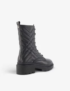 DUNE Paynter Quilted Leather Biker Boots For Womens Black-leather -Dune London Sales Store unnamed file 165
