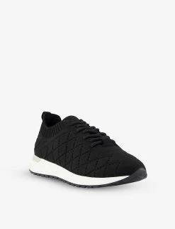 DUNE Envision Quilted Knitted Trainers For Womens Black-fabric -Dune London Sales Store unnamed file 1654