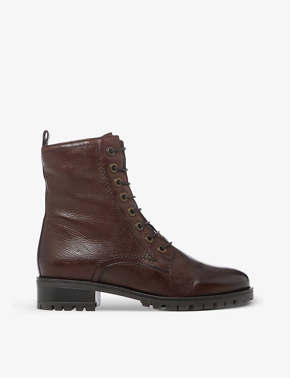 DUNE Prestone Lace-up Leather Boots For Womens Brown-leather 3 DUNE Prestone Lace-up Leather Boots For Womens Brown-leather