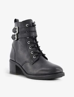 DUNE Paxan Lace-up Heeled Leather Boots For Womens Black-leather 9 DUNE Paxan Lace-up Heeled Leather Boots For Womens Black-leather -Dune London Sales Store unnamed file 1674