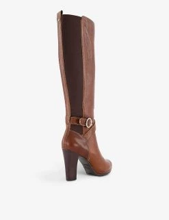 DUNE Sabrena Heeled Knee-high Leather Boots For Womens Tan-leather 10 DUNE Sabrena Heeled Knee-high Leather Boots For Womens Tan-leather -Dune London Sales Store unnamed file 1690