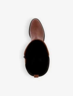 DUNE Treasury Buckle-strap Knee-high Leather Riding Boots For Womens Chestnut-leather 8 DUNE Treasury Buckle-strap Knee-high Leather Riding Boots For Womens Chestnut-leather -Dune London Sales Store unnamed file 1693