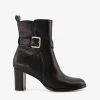 DUNE Pier Buckle-strap Heeled Leather Ankle Boots For Womens Black-leather 1 DUNE Pier Buckle-strap Heeled Leather Ankle Boots For Womens Black-leather -Dune London Sales Store unnamed file 1697
