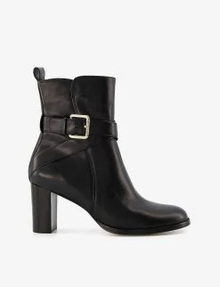DUNE Pier Buckle-strap Heeled Leather Ankle Boots For Womens Black-leather 11 DUNE Pier Buckle-strap Heeled Leather Ankle Boots For Womens Black-leather -Dune London Sales Store unnamed file 1701