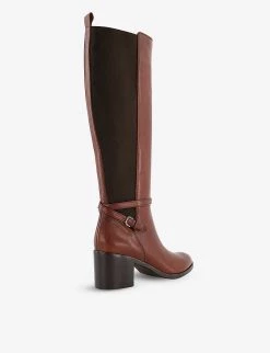DUNE Taxie Knee-high Heeled Leather Boots For Womens Chestnut-leather 10 DUNE Taxie Knee-high Heeled Leather Boots For Womens Chestnut-leather -Dune London Sales Store unnamed file 1710