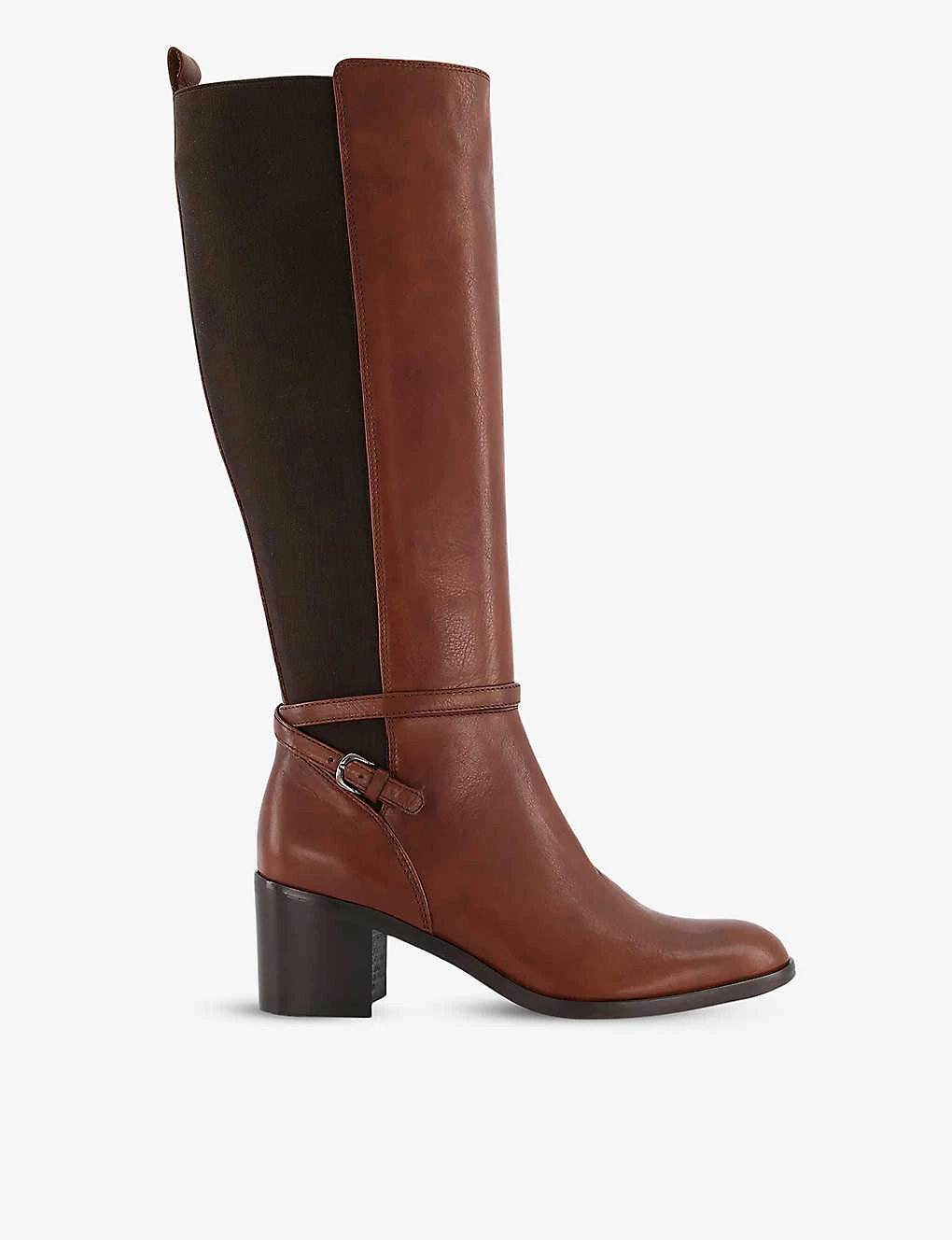 DUNE Taxie Knee-high Heeled Leather Boots For Womens Chestnut-leather 7 DUNE Taxie Knee-high Heeled Leather Boots For Womens Chestnut-leather - Image 5