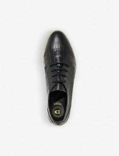 DUNE Flinch Croc-effect Leather Derby Shoes For Womens Black-croc Print Leather -Dune London Sales Store unnamed file 1713