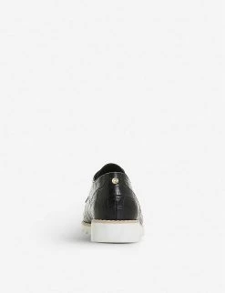 DUNE Flinch Croc-effect Leather Derby Shoes For Womens Black-croc Print Leather -Dune London Sales Store unnamed file 1715