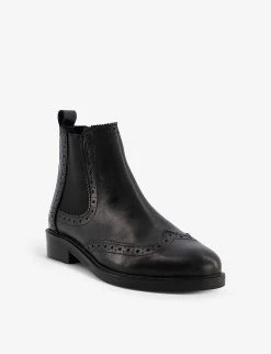DUNE Quest Brogue-detail Leather Ankle Boots For Womens Black-leather -Dune London Sales Store unnamed file 1739