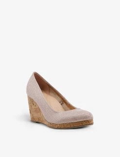 DUNE Annibell Wedge Suede Courts For Womens Rose Gold-synthetic -Dune London Sales Store unnamed file 174