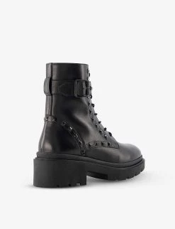 DUNE Pendra Studded Chunky-soled Leather Biker Boots For Womens Black-leather -Dune London Sales Store unnamed file 1755