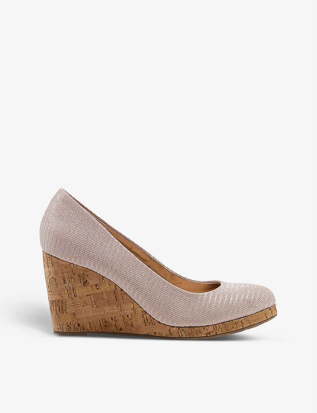 DUNE Annibell Wedge Suede Courts For Womens Rose Gold-synthetic 7 DUNE Annibell Wedge Suede Courts For Womens Rose Gold-synthetic - Image 5