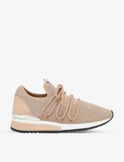 DUNE Elisse Woven Low-top Trainers For Womens Pink-fabric
