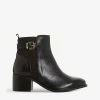 DUNE Poetics Buckle-detail Leather Ankle Boots For Womens Black-leather -Dune London Sales Store unnamed file 1777