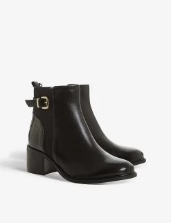 DUNE Poetics Buckle-detail Leather Ankle Boots For Womens Black-leather 9 DUNE Poetics Buckle-detail Leather Ankle Boots For Womens Black-leather -Dune London Sales Store unnamed file 1779