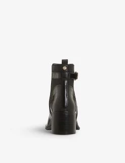 DUNE Poetics Buckle-detail Leather Ankle Boots For Womens Black-leather 10 DUNE Poetics Buckle-detail Leather Ankle Boots For Womens Black-leather -Dune London Sales Store unnamed file 1780