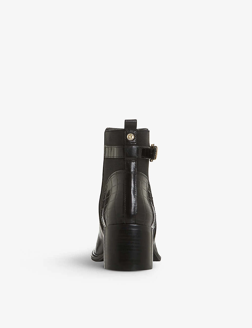 DUNE Poetics Buckle-detail Leather Ankle Boots For Womens Black-leather 6 DUNE Poetics Buckle-detail Leather Ankle Boots For Womens Black-leather - Image 4