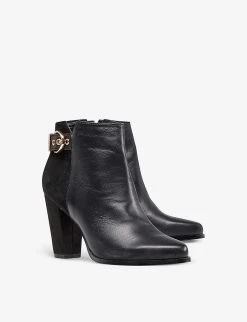 DUNE Olla Suede And Leather Ankle Boots For Womens Black-leather 9 DUNE Olla Suede And Leather Ankle Boots For Womens Black-leather -Dune London Sales Store unnamed file 1789