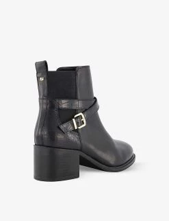 DUNE Poet Croc-effect Heeled Leather Ankle Boots For Womens Black-leather Mix -Dune London Sales Store unnamed file 1805