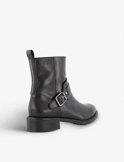 DUNE Peptide Buckle-detail Leather Ankle Boots For Womens Black-leather -Dune London Sales Store unnamed file 1810
