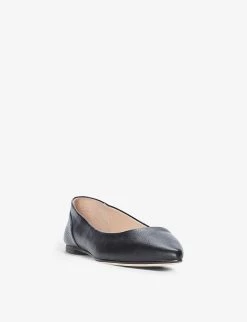 DUNE Hamley Pointed-toe Leather Ballet Flats For Womens Black-leather Mix -Dune London Sales Store unnamed file 1824