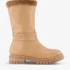 DUNE Regents Faux Fur-lined Leather Biker Boots For Womens Camel-leather -Dune London Sales Store unnamed file 1847