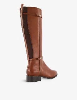 DUNE Tap Leather Riding Boots For Womens Tan-leather -Dune London Sales Store unnamed file 1855