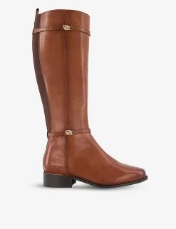 DUNE Tap Leather Riding Boots For Womens Tan-leather -Dune London Sales Store unnamed file 1856