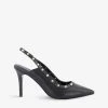 DUNE Corale Studded Slingback Faux Leather Court Shoes For Womens Black-synthetic -Dune London Sales Store unnamed file 1876