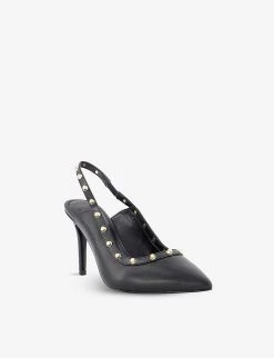 DUNE Corale Studded Slingback Faux Leather Court Shoes For Womens Black-synthetic -Dune London Sales Store unnamed file 1878