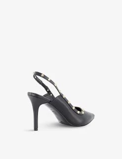 DUNE Corale Studded Slingback Faux Leather Court Shoes For Womens Black-synthetic -Dune London Sales Store unnamed file 1879